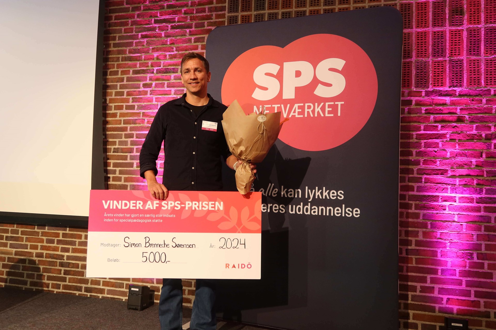 Simon Brenneche Sørensen, mentor og SPS-vejleder på Viden Djurs, vinder SPS-prisen 2024